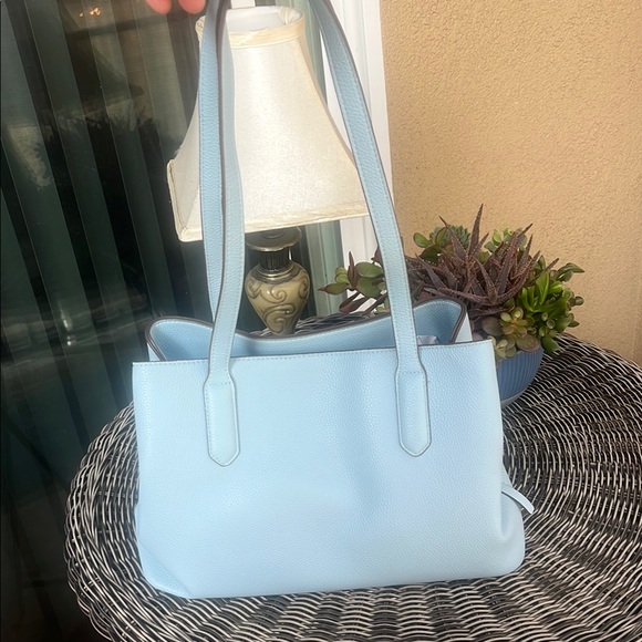 Nanette Lepore Blue Tote with Metallic Accent NWT - Picture 2 of 4